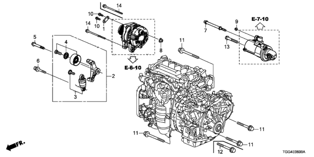 2020 Honda Civic Auto Tensioner Diagram