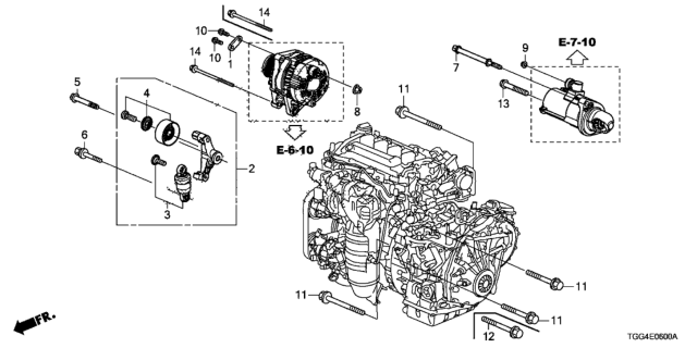 2017 Honda Civic Auto Tensioner Diagram