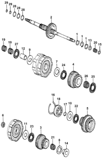 1983 Honda Accord 3 Door LX KH HMT HMT Mainshaft Diagram