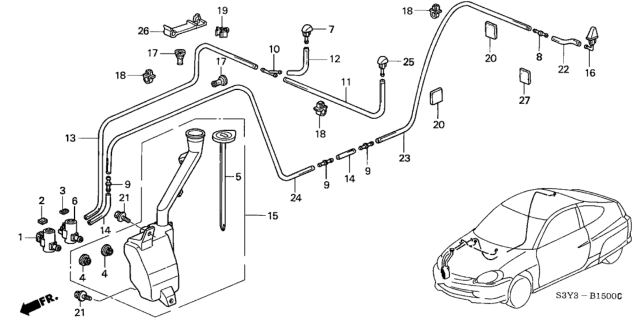 2001 Honda Insight Windshield Washer Diagram