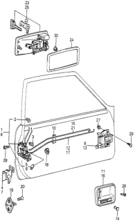 1979 Honda Prelude 2 Door ** KH HMT Door Lock Diagram