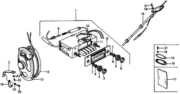 1976 Honda Civic Auto Radio Diagram