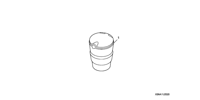 2013 Honda Odyssey Ashtray - Cupholder Diagram