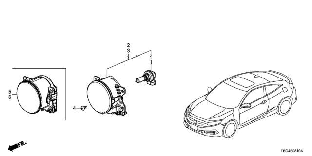 2016 Honda Civic Foglight Diagram