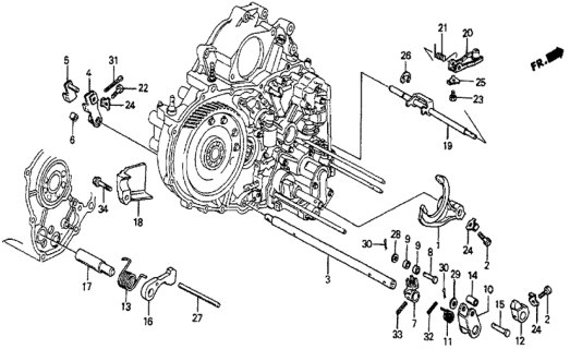 1985 Honda Prelude Holder, Control Cable Diagram for 24901-PC9-950