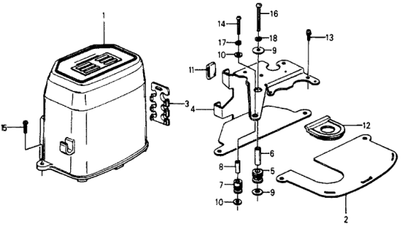 1976 Honda Accord Cover, Control Box Diagram for 36020-657-771