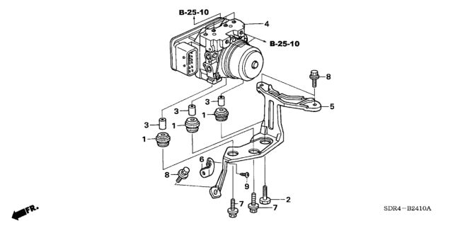 2007 Honda Accord Hybrid Collar Diagram for 57103-SDA-003