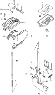 1980 Honda Accord Rod, Lock Pin Diagram for 54136-692-980