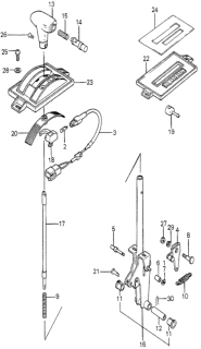 1979 Honda Accord Select Lever Diagram