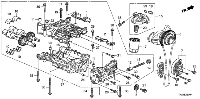 2009 Honda Accord Chain (62L) Diagram for 13441-R40-A01