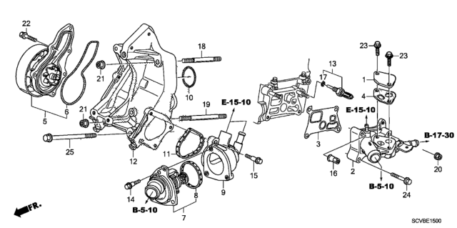 2011 Honda Element Water Pump Diagram