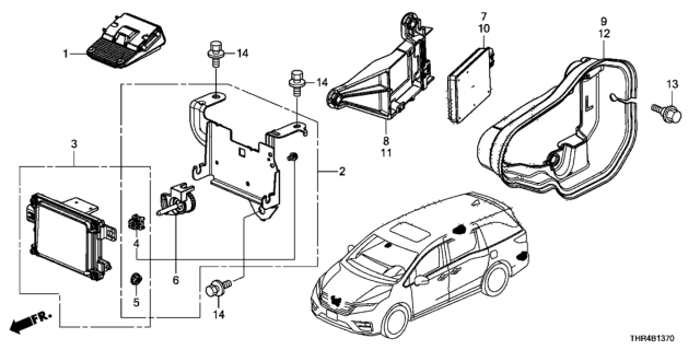 2018 Honda Odyssey Camera - Radar - BSI Unit Diagram