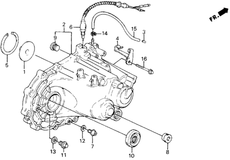 1989 Honda Civic 5 Door ** (WAGOVAN) KA 5MT MT Transmission Housing Diagram