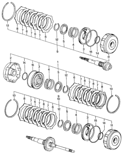 1983 Honda Civic 4 Door ** (1500) KH HMT AT Clutch Diagram