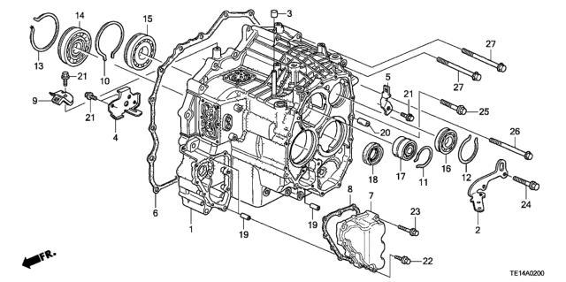 2012 Honda Accord AT Transmission Case (L4) Diagram
