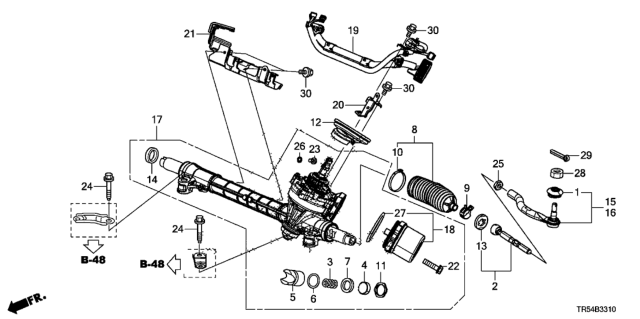 2014 Honda Civic P.S. Gear Box (EPS) Diagram
