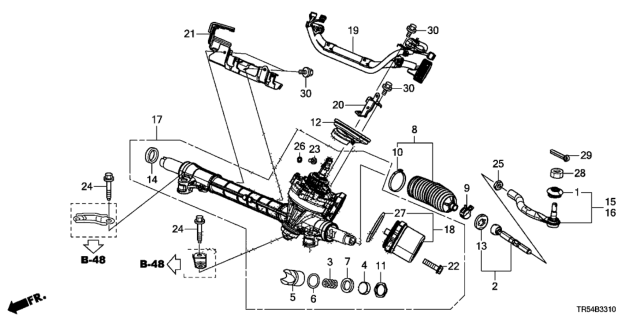 2013 Honda Civic P.S. Gear Box (EPS) Diagram