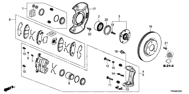 2012 Honda Civic Front Brake (2.4L) Diagram