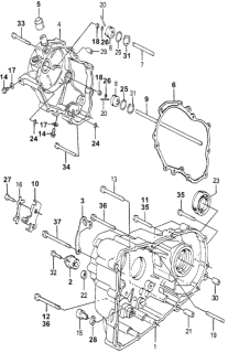 1981 Honda Accord HMT Transmission Housing Diagram