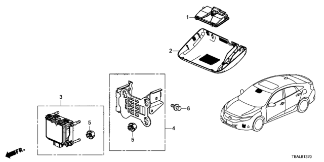 2020 Honda Civic SET Diagram for 36163-TBD-A13