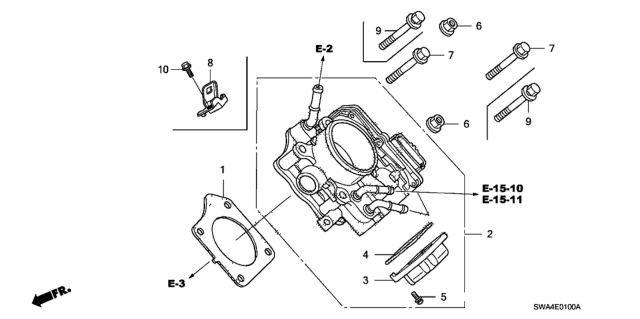 2008 Honda CR-V Throttle Body Diagram