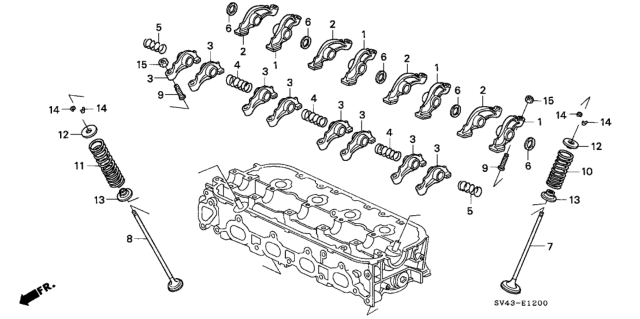 1997 Honda Accord Valve, In. Diagram for 14711-P0J-A00