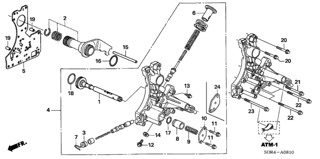 2005 Honda Accord Hybrid Cover, Accumulator Diagram for 27592-RDK-000