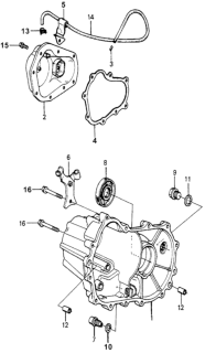 1983 Honda Accord MT Transmission Housing Diagram