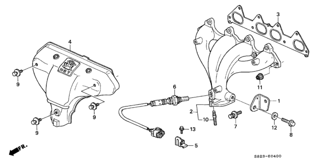 2000 Honda Accord Sensor, Oxygen Diagram for 36531-PAA-305