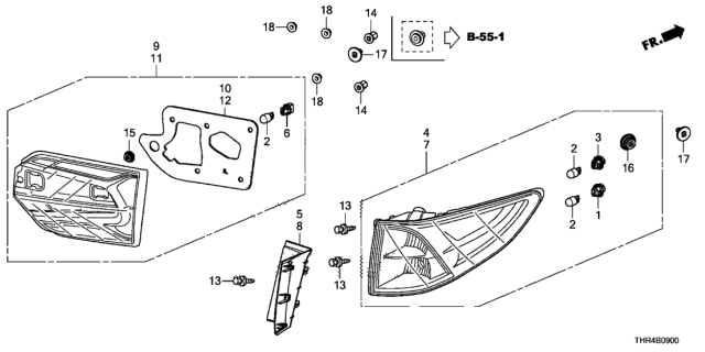 2019 Honda Odyssey Taillight Diagram