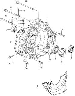 1980 Honda Civic HMT Torque Converter Housing Diagram