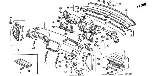 1998 Honda Civic Instrument Panel Diagram