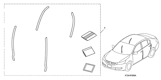 2020 Honda Accord Door Edge Film Diagram