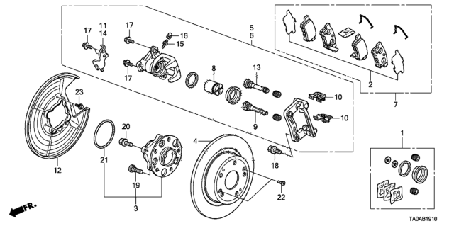 2012 Honda Accord Rear Brake Diagram