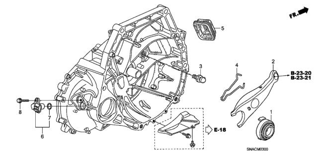 2011 Honda Civic MT Clutch Release (1.8L) Diagram