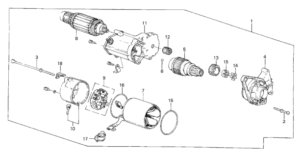 1985 Honda CRX Starter Motor Diagram