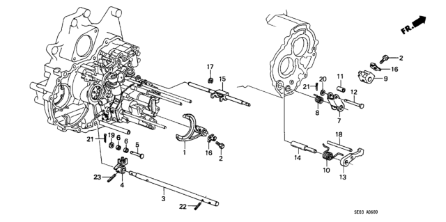 1989 Honda Accord Pawl, Parking Brake Diagram for 24561-PN6-701