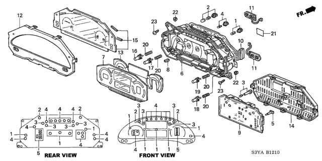 2005 Honda Insight Panel, Main Print Diagram for 78146-S3Y-A12