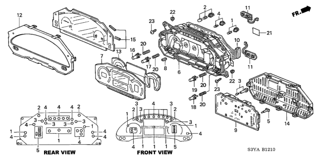 2005 Honda Insight Lens Assy., Meter Diagram for 78170-S3Y-J02