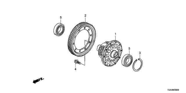 2016 Honda Fit Differential Diagram for 41100-RF8-E00