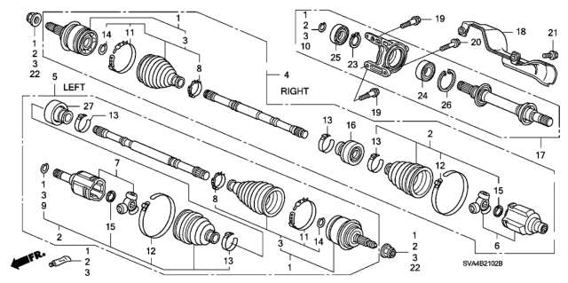 2007 Honda Civic Driveshaft - Half Shaft (2.0L) Diagram