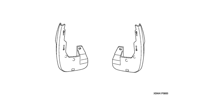2009 Honda CR-V 5 Door EX-L (4WD NAVIGATION) KA 5AT Splash Guard Diagram
