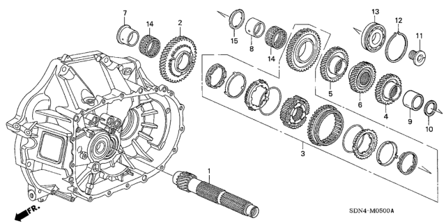 2003 Honda Accord Gear, Countershaft Fifth Diagram for 23461-RAP-000