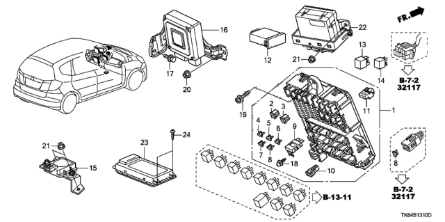 2012 Honda Fit EPS Unit Diagram for 39980-TK6-A04