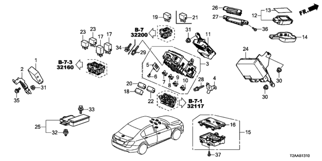 2017 Honda Accord Control Unit (Cabin) Diagram 1