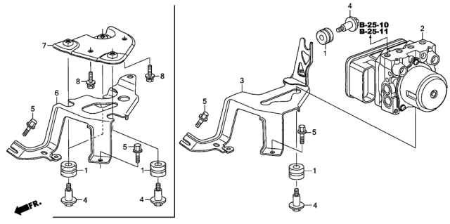 2008 Honda Civic ABS Modulator Diagram