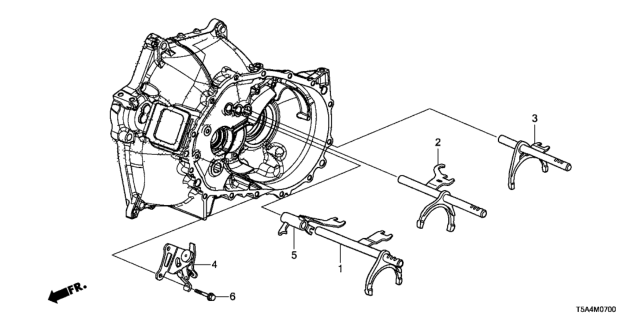 2015 Honda Fit MT Shift Fork Diagram