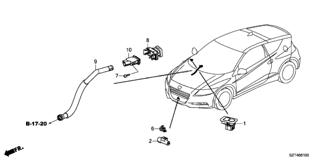 2012 Honda CR-Z A/C Sensor Diagram