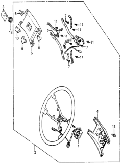 1984 Honda Accord Wheel, Steering (Dew Gray) (Nippon Purasuto) Diagram for 53110-SA6-741ZC