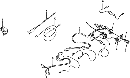 1977 Honda Civic Wire Harness Diagram for 00091-34821